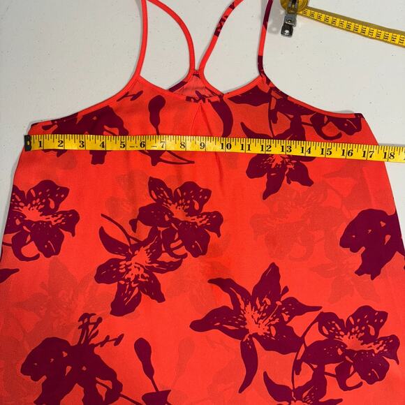 Banana Republic Womens Extra Small Tank Top Tropical Floral Vacation Chiffon - Picture 5 of 6